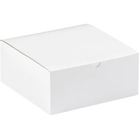 Gift Boxes, 8"L x 8"W x 3-1/2"H, White, 100/Pack