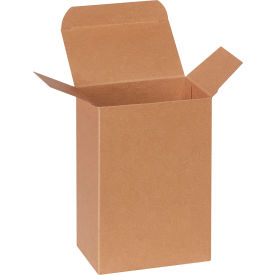 Reverse Tuck Folding Cartons, 4"L x 2-1/2"W x 6"H, Kraft, 250/Pack