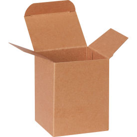 Reverse Tuck Folding Cartons, 3"L x 2-1/2"W x 4"H, Kraft, 500/Pack