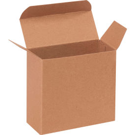 Reverse Tuck Folding Cartons, 4"L x 1-5/8"W x 4"H, Kraft, 500/Pack