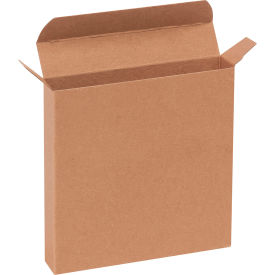 Reverse Tuck Folding Cartons, 5-1/4"L x 1"W x 5-1/4"H, Kraft, 250/Pack