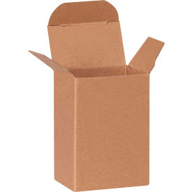 Reverse Tuck Folding Cartons, 2"L x 1-1/4"W x 3"H, Kraft, 1000/Pack