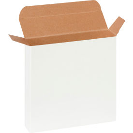 Reverse Tuck Folding Cartons, 6"L x 1-1/2"W x 6"H, White, 250/Pack
