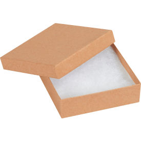 Jewelry Boxes, 3-1/2"L x 3-1/2"W x 1"H, Kraft, 100/Pack