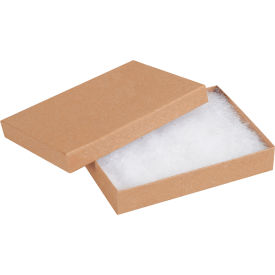 Jewelry Boxes, 5-1/4"L x 3-3/4"W x 7/8"H, Kraft, 100/Pack