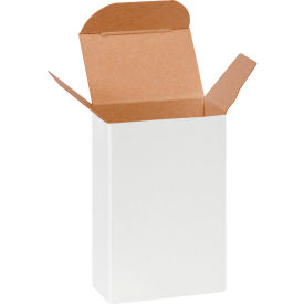 Reverse Tuck Folding Cartons, 2"L x 1-1/4"W x 3"H, White, 1000/Pack