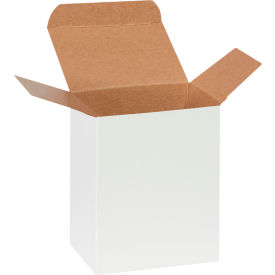Reverse Tuck Folding Cartons, 4"L x 3"W x 5"H, White, 250/Pack