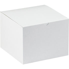 Gift Boxes, 8"L x 8"W x 6"H, White, 50/Pack