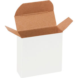 Reverse Tuck Folding Cartons, 2-3/8"L x 7/8"W x 2-3/8"H, White, 1000/Pack
