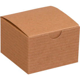 Gift Boxes, 3"L x 3"W x 2"H, Kraft, 100/Pack