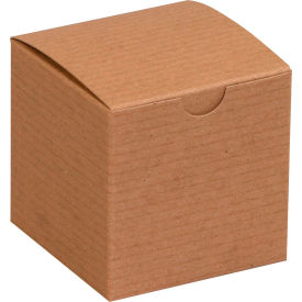 Gift Boxes, 3"L x 3"W x 3"H, Kraft, 100/Pack