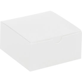 Gift Boxes, 4"L x 4"W x 2"H, White, 100/Pack
