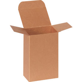 Reverse Tuck Folding Cartons, 3-1/2"L x 2-1/2"W x 5-1/2"H, Kraft, 250/Pack