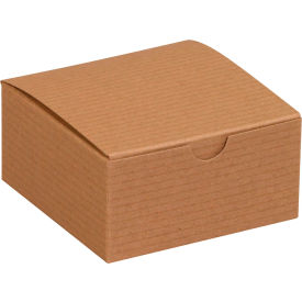 Gift Boxes, 4"L x 4"W x 2"H, Kraft, 100/Pack