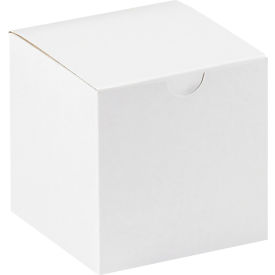 Gift Boxes, 4"L x 4"W x 4"H, White, 100/Pack