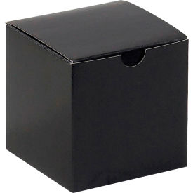 Gift Boxes, 4"L x 4"W x 4"H, Black, 100/Pack