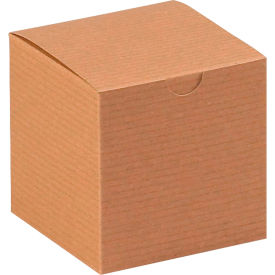 Gift Boxes, 4"L x 4"W x 4"H, Kraft, 100/Pack