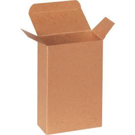 Reverse Tuck Folding Cartons, 4-5/8"L x 2-3/8"W x 7-5/16"H, Kraft, 250/Pack