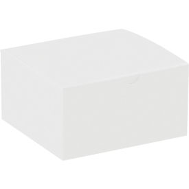 Gift Boxes, 5"L x 5"W x 3"H, White, 100/Pack
