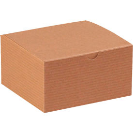 Gift Boxes, 5"L x 5"W x 3"H, Kraft, 100/Pack