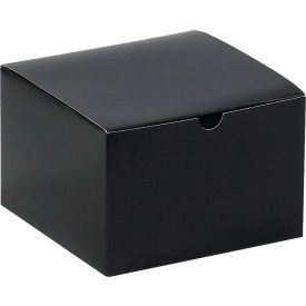 Gift Boxes, 6"L x 6"W x 4"H, Black, 100/Pack