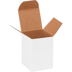 Reverse Tuck Folding Cartons, 1-1/2"L x 1-1/2"W x 2-1/4"H, White, 1000/Pack