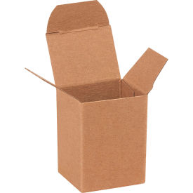 Reverse Tuck Folding Cartons, 1-1/2"L x 1-1/4"W x 2"H, Kraft, 1000/Pack