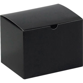 Gift Boxes, 6"L x 4-1/2"W x 4-1/2"H, Black, 100/Pack