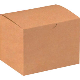 Gift Boxes, 6"L x 4-1/2"W x 4-1/2"H, Kraft, 100/Pack