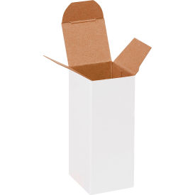 Reverse Tuck Folding Cartons, 1-1/2"L x 1-1/2"W x 4"H, White, 1000/Pack