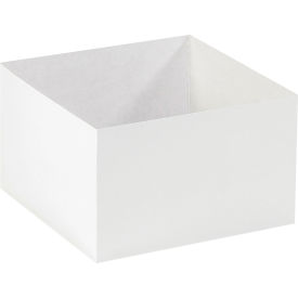 Deluxe Gift Box Bottoms, 10"L x 10"W x 6"H, White, 50/Pack