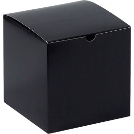 Gift Boxes, 6"L x 6"W x 6"H, Black, 100/Pack