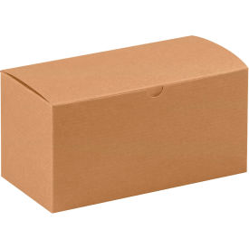 Gift Boxes, 9"L x 4-1/2"W x 4-1/2"H, Kraft, 100/Pack