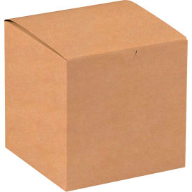 Gift Boxes, 7"L x 7"W x 7"H, Kraft, 100/Pack