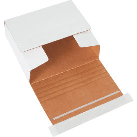Corrugated Self-Seal CD Mailers, 5-3/4"L x 5-1/16"W x 1-3/4"H, White, 200/Pack