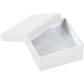Jewelry Boxes, 3-1/2"L x 3-1/2"W x 1-1/2"H, White, 100/Pack