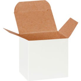 Reverse Tuck Folding Cartons, 3"L x 2"W x 3"H, White, 500/Pack