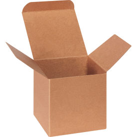 Reverse Tuck Folding Cartons, 4"L x 4"W x 4"H, Kraft, 250/Pack