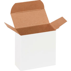 Reverse Tuck Folding Cartons, 3"L x 1-5/16"W x 3"H, White, 1000/Pack