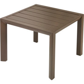 Sunset 20" Square Outdoor Aluminum Low Table, Fusion Bronze