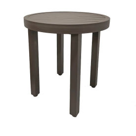 Sunset 20" Outdoor Round Aluminum Low table, Volcanic Black