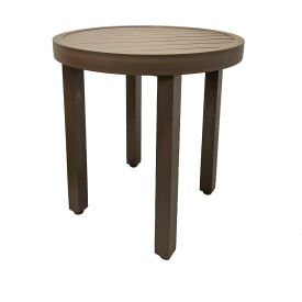 Sunset 20" Outdoor Round Aluminum Low table, Fusion Bronze