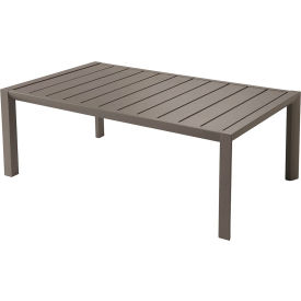Sunset 24" x 40" Rectangular Outdoor Aluminum Cocktail Table, Fusion Bronze
