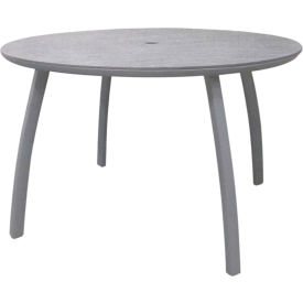 42" Round Dining Table, Granite Table Top w/ Platinum Gray Base
