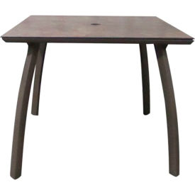 Sunset 36" Square Dining Table, Lava Table Top with Fusion Bronze Base