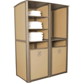 Sunset Double Unit Towel Valet, Cognac Fabric with Fusion Bronze Frame