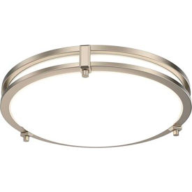 Saturn 13" Round LED Flush Mount, 16W, 1100 Lumens, 90 CRI, Brushed Nickel
