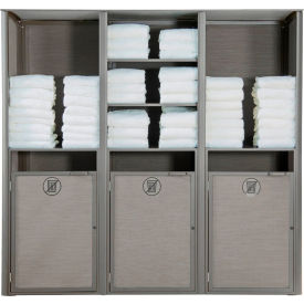 Sunset Triple Unit Towel Valet, Solid Gray Sling with Platinum Gray Frame