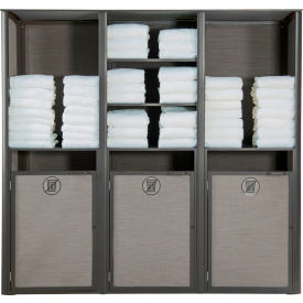 Sunset Triple Unit Towel Valet, Solid Gray Sling with Volcanic Gray Frame
