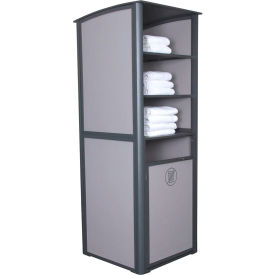 Sunset Single Unit Towel Valet, Solid Gray Sling with Volcanic Gray Frame